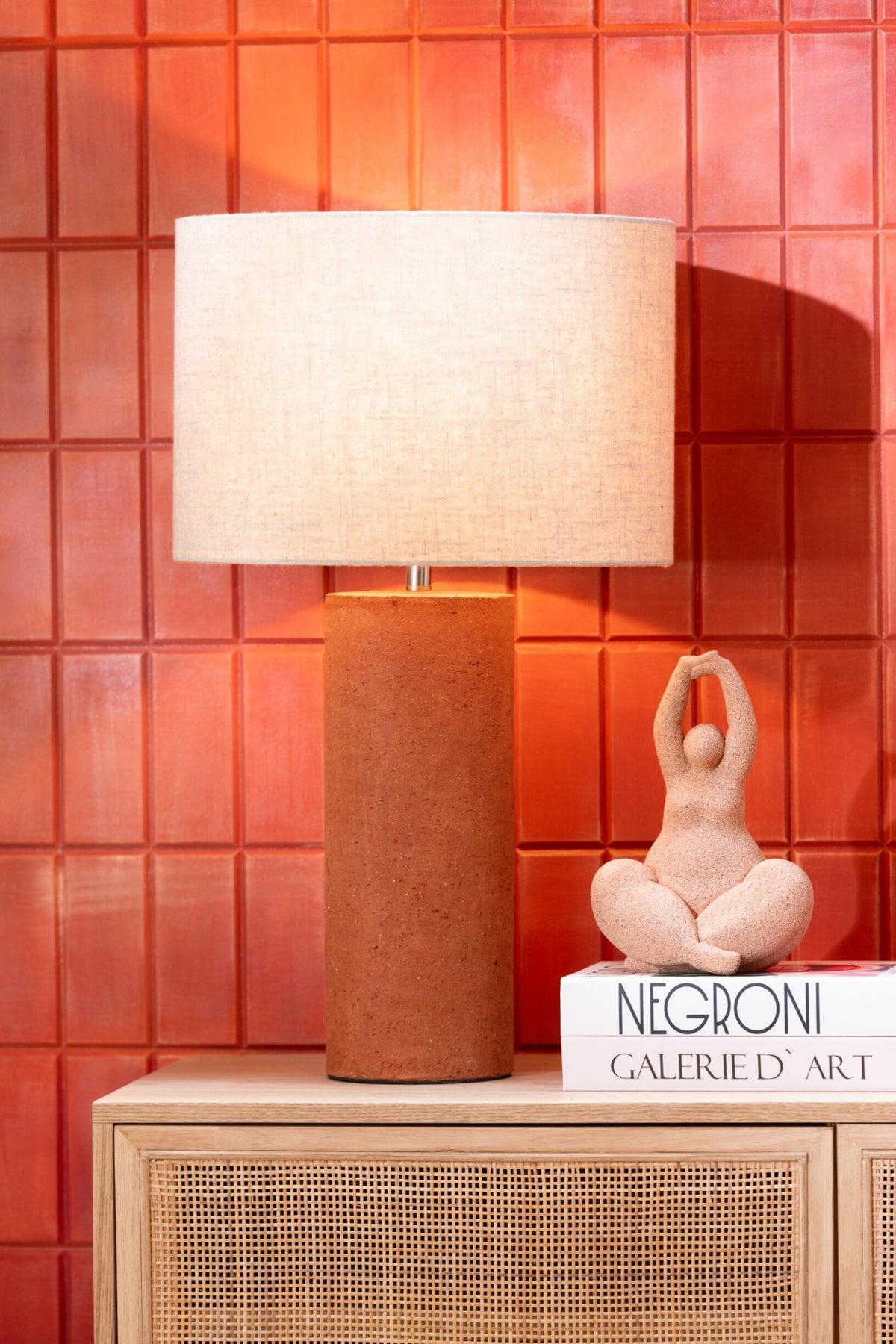 Table lamp Isla terracotta rust