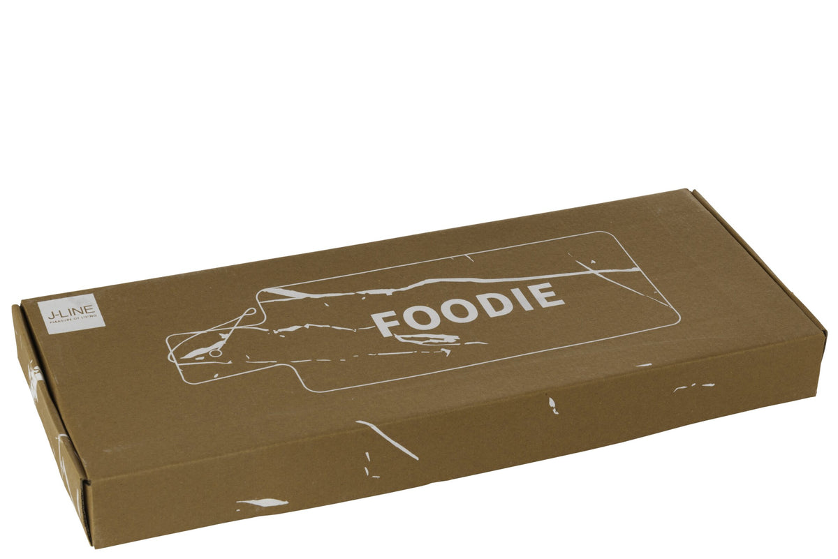 Kaasplank rechthoekig foodie marmer wit