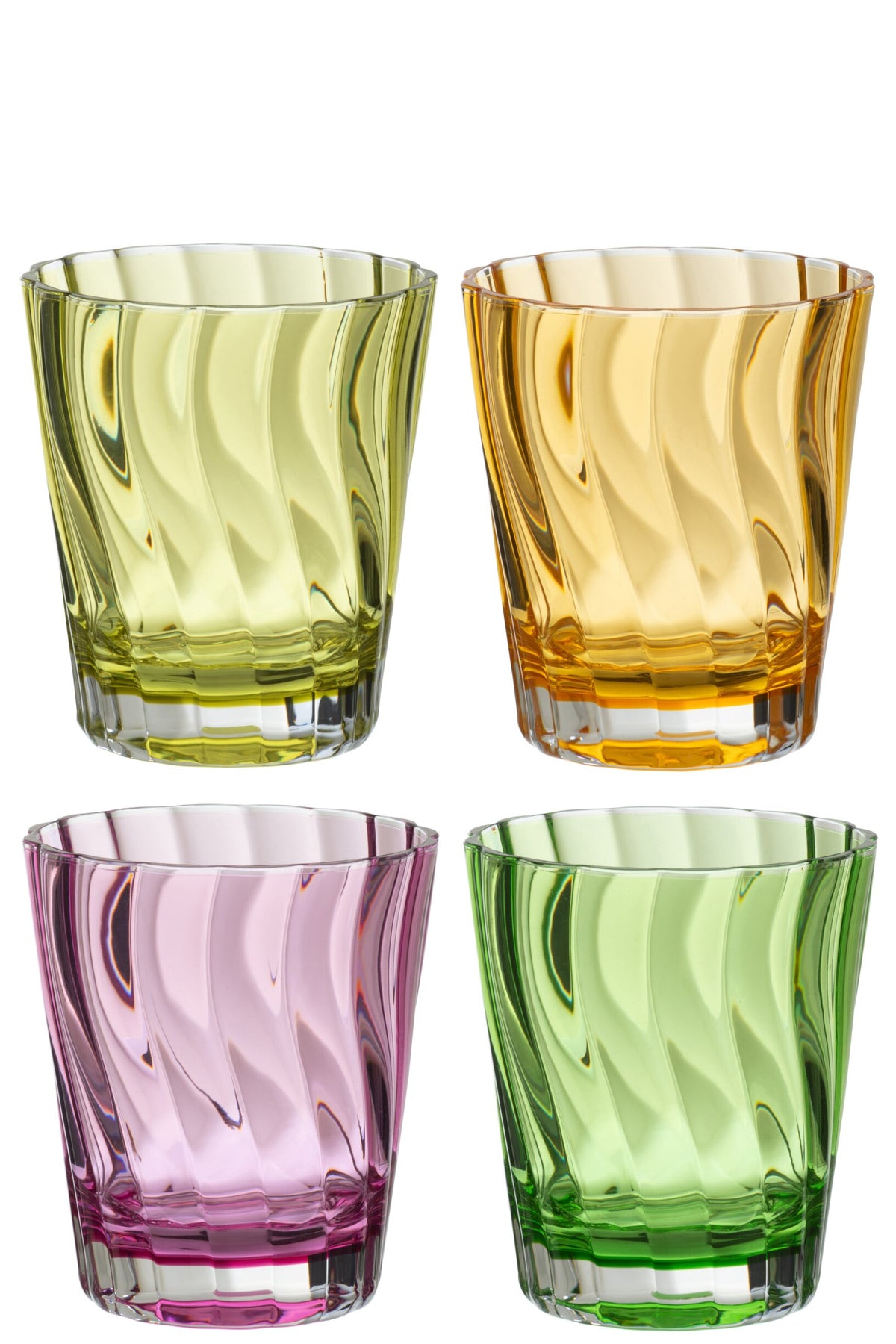 Set van 4 drinkglas kunststof mix
