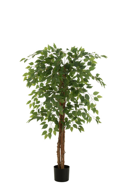 Ficus Tree Pot Artificial Bright Green