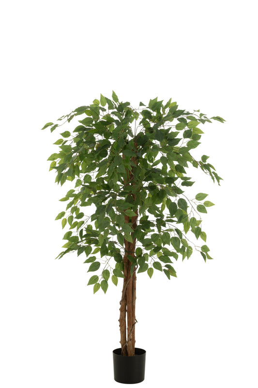 Ficus Tree Pot Artificial Bright Green
