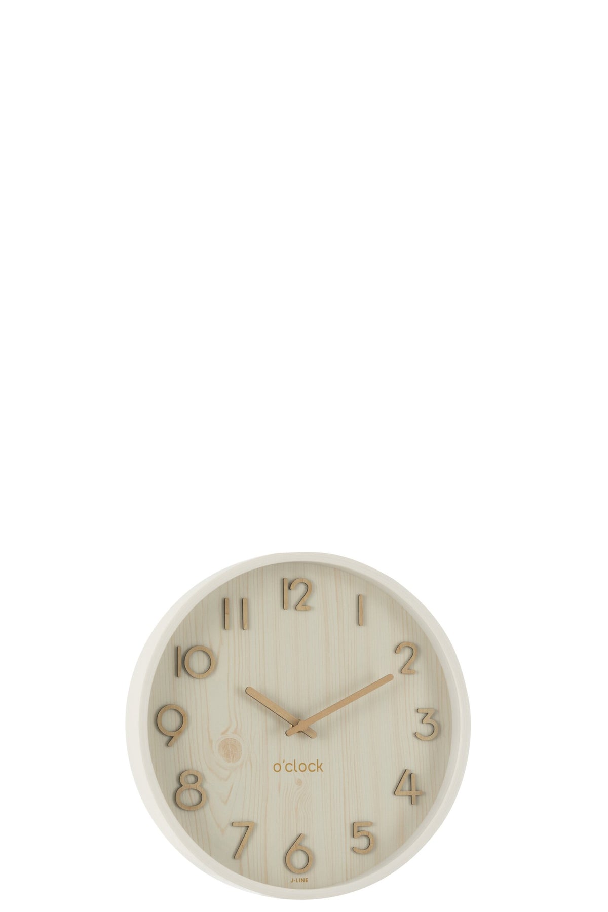 Wall Clock Plywood/Mdf White Small