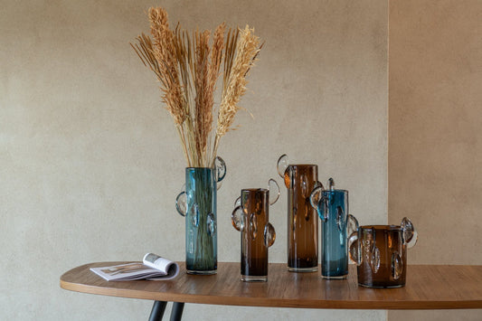 Vase Steggy Low Glass Brown