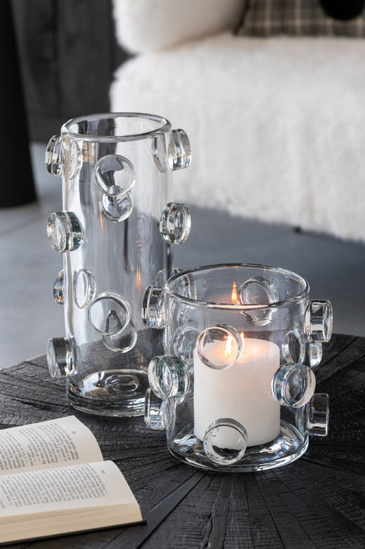 Vase Pebbles Glass Transparent Small
