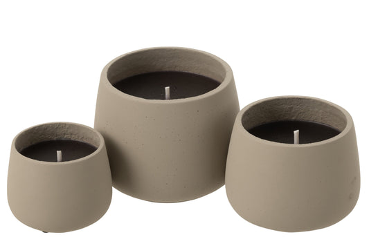Buitenkaars Cyra Cement Grijs Large 45u