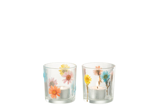 T-Lichthouder Posy Small Glas Mix Assortiment Van 2