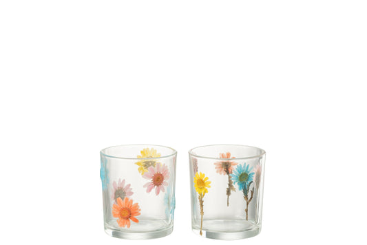 T-Lichthouder Posy Small Glas Mix Assortiment Van 2