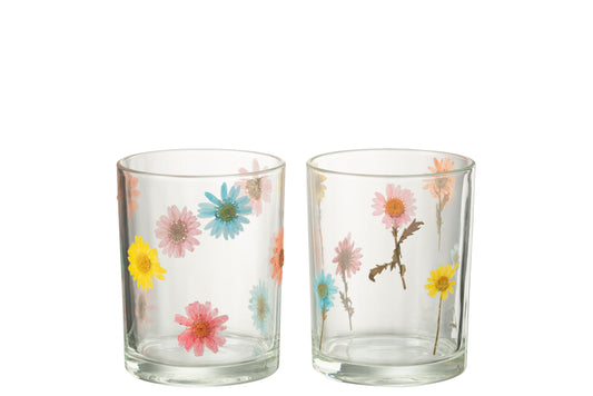 Windlicht Posy Large Glas Mix Assortiment Van 2
