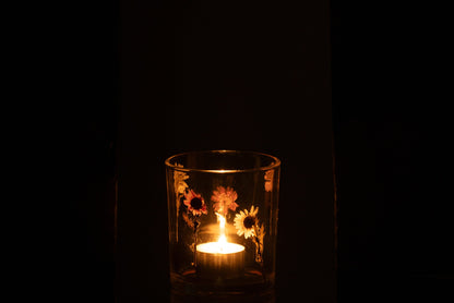 T-Lichthouder Peggy Bloemen Glas Small