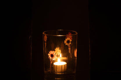 Windlicht Peggy Bloemen Glas Large