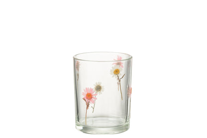 Windlicht Peggy Bloemen Glas Large