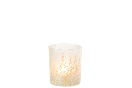 T-Lichthouder Sally Glas Oranje/Transparant Small