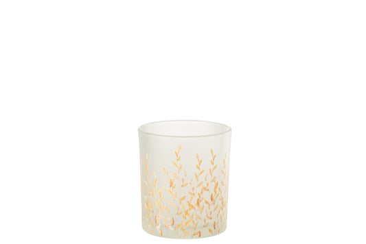 T-Lichthouder Sally Glas Oranje/Transparant Small