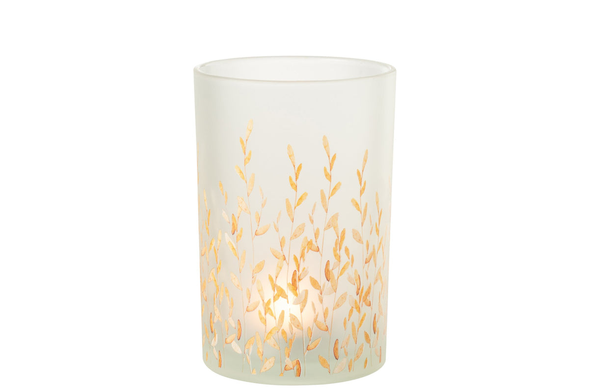 Windlicht Sally Glas Oranje/Transparant Large