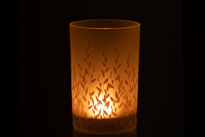 Windlicht Sally Glas Oranje/Transparant Large