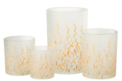 Windlicht Sally Glas Oranje/Transparant Large
