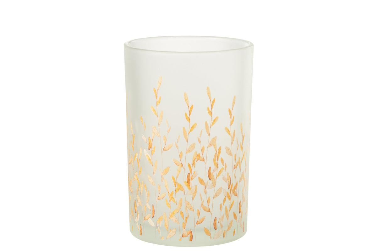 Windlicht Sally Glas Oranje/Transparant Large