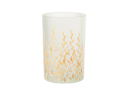 Windlicht Sally Glas Oranje/Transparant Large