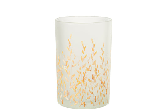 Windlicht Sally Glas Oranje/Transparant Large