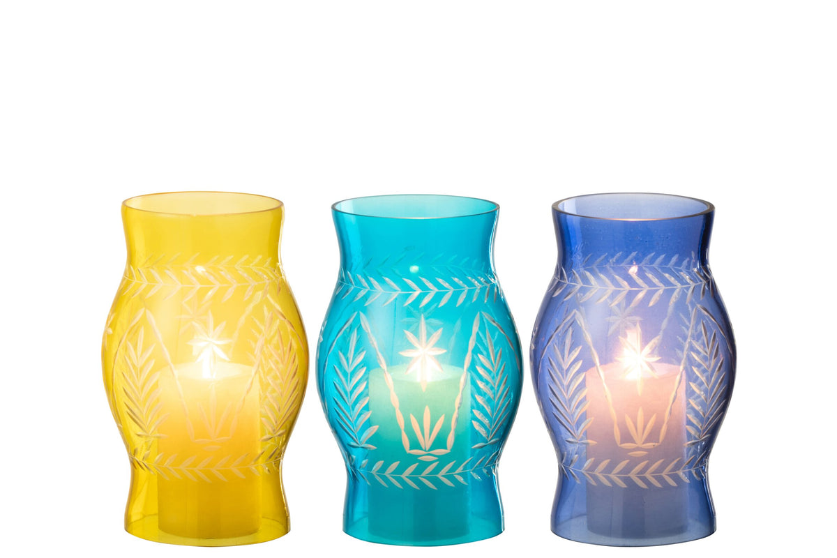 Windlicht Tarifa Glas Mix Assortiment Van 3
