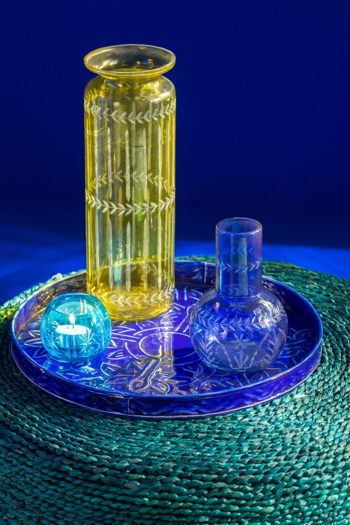 Gourd Vase Tarifa Glass Mix Assortment Of 3