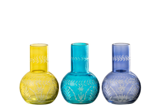 Gourd Vase Tarifa Glass Mix Assortment Of 3