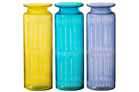 Vase Tarifa Glass Mix Assortment Of 3