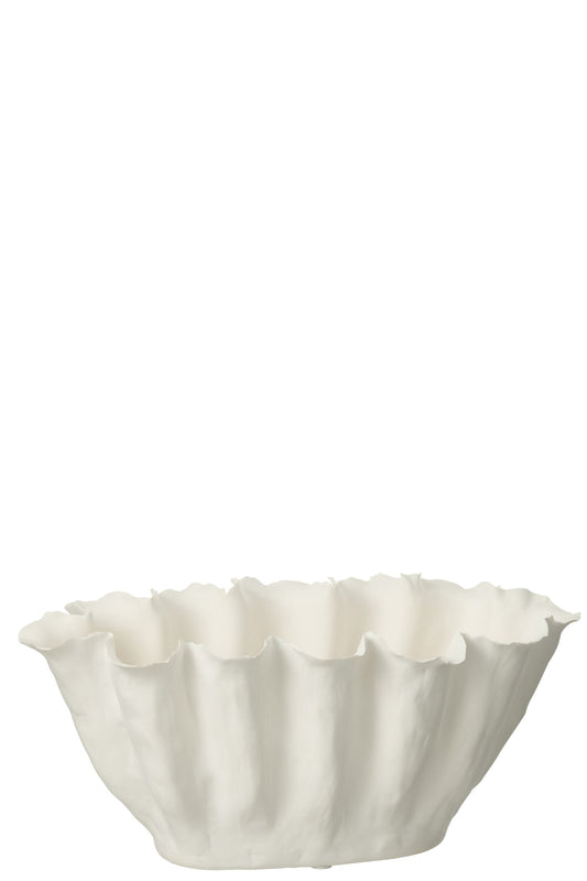 Vase Calyx Ceramic White Small