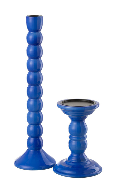 Kandelaar Mangohout Blauw