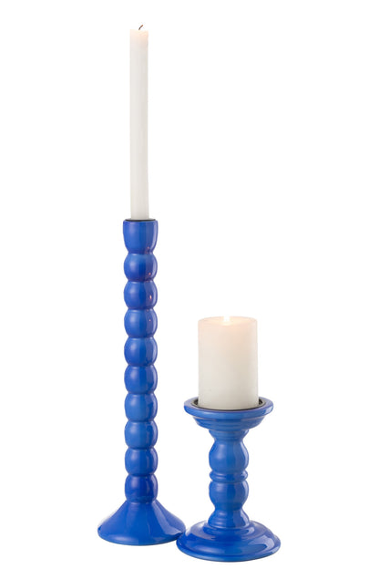 Kandelaar Mangohout Blauw