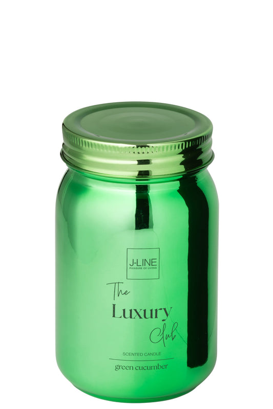 Geurkaars Voorraadpot Glas Groen-69u