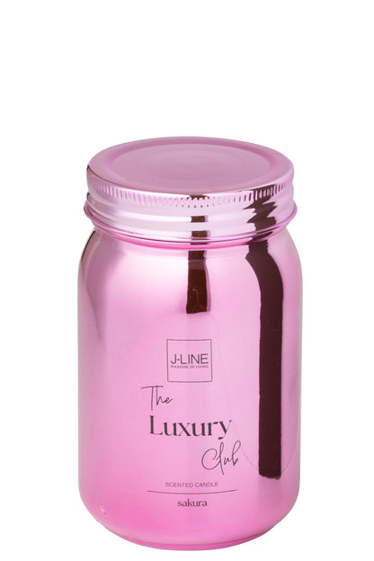 Geurkaars Voorraadpot Glas Roze-69u