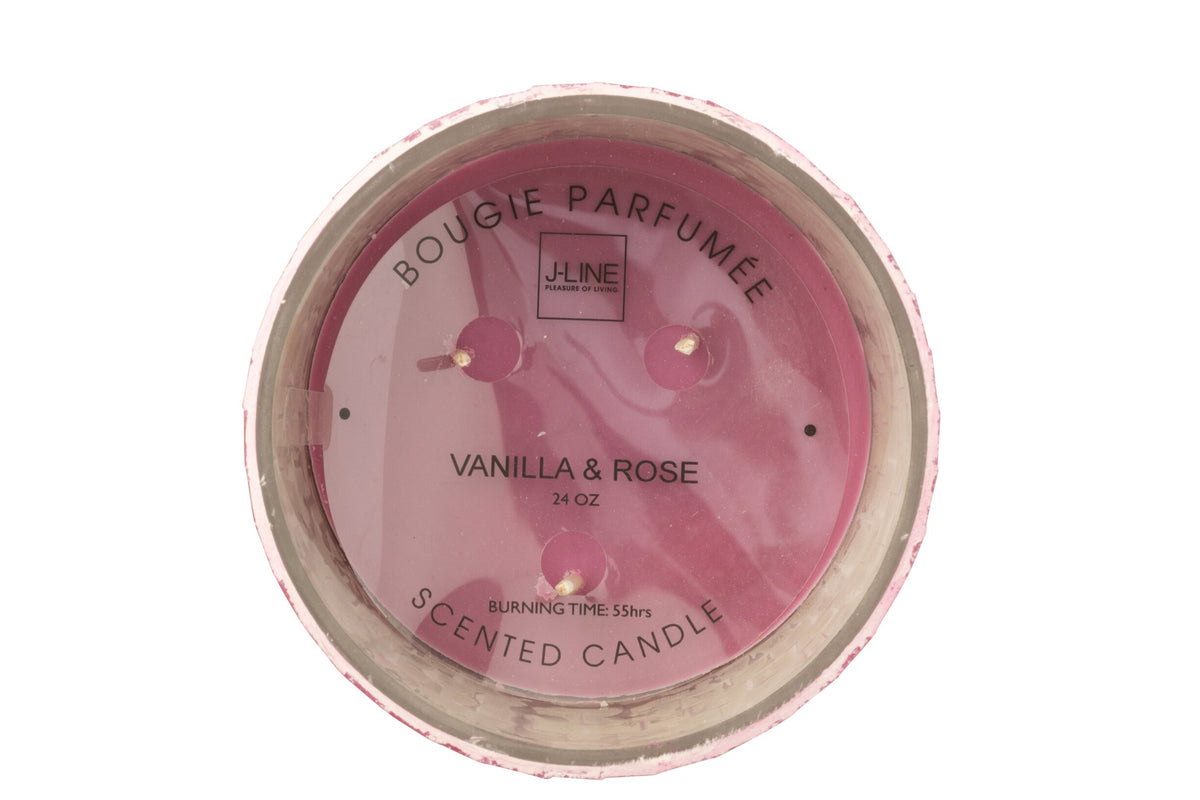 Geurkaars Spiegel Glas Roze