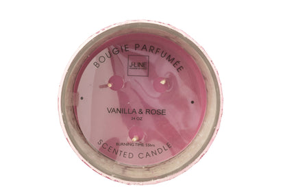 Geurkaars Spiegel Glas Roze