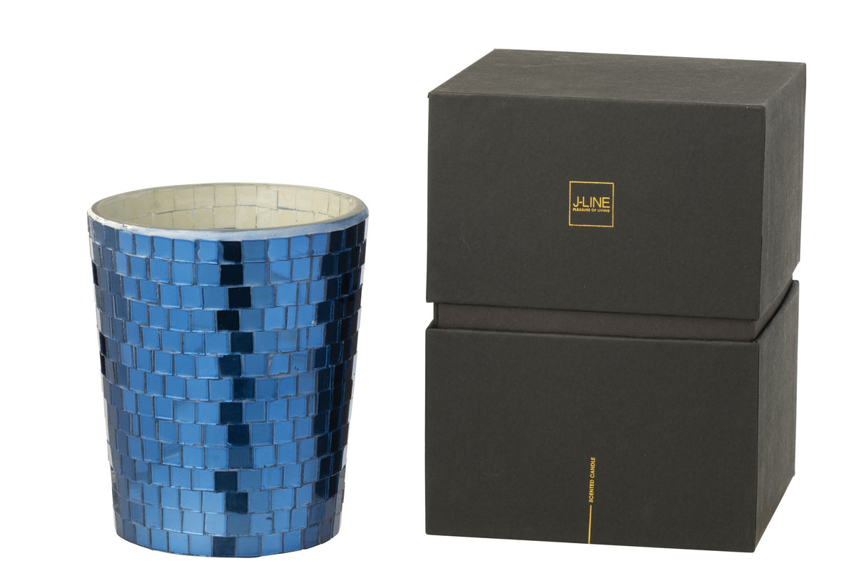 Geurkaars Spiegel Glas Blauw