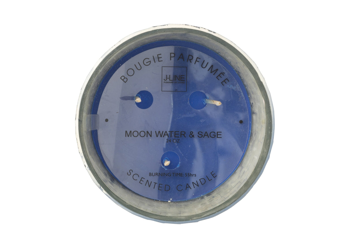Geurkaars Spiegel Glas Blauw