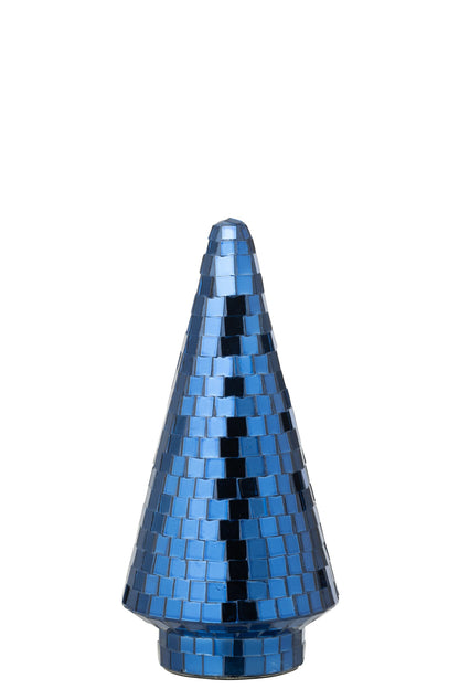 Tree Mirror Glass Blue Medium