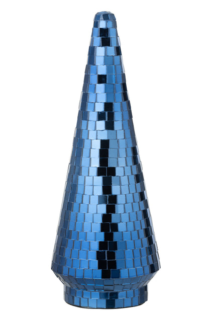 Tree Mirror Glass Blue Large