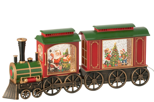 Train LED + Music Santa Claus Plastic Multicolored