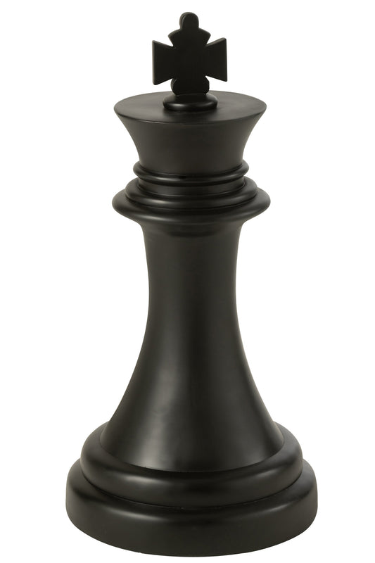 Chess Piece King Polyresin Black