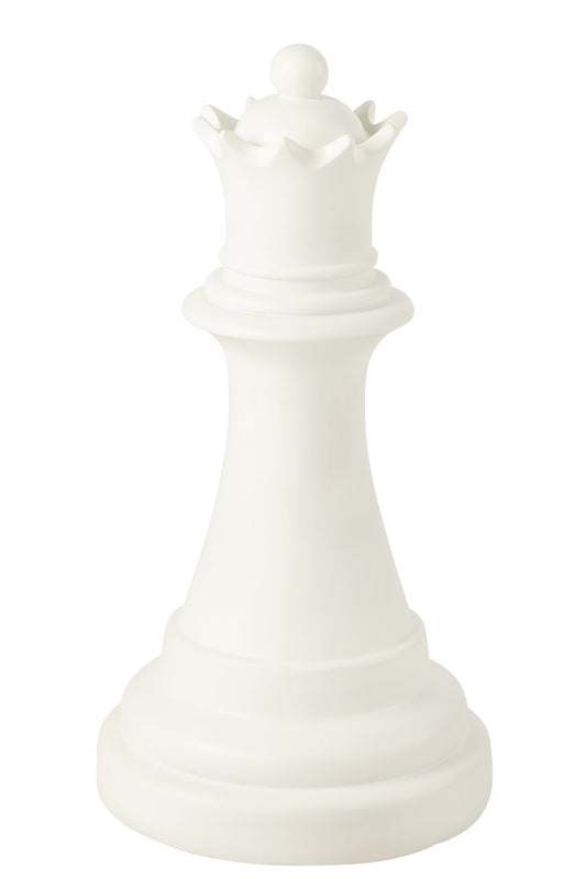 Chess Piece Queen Polyresin White