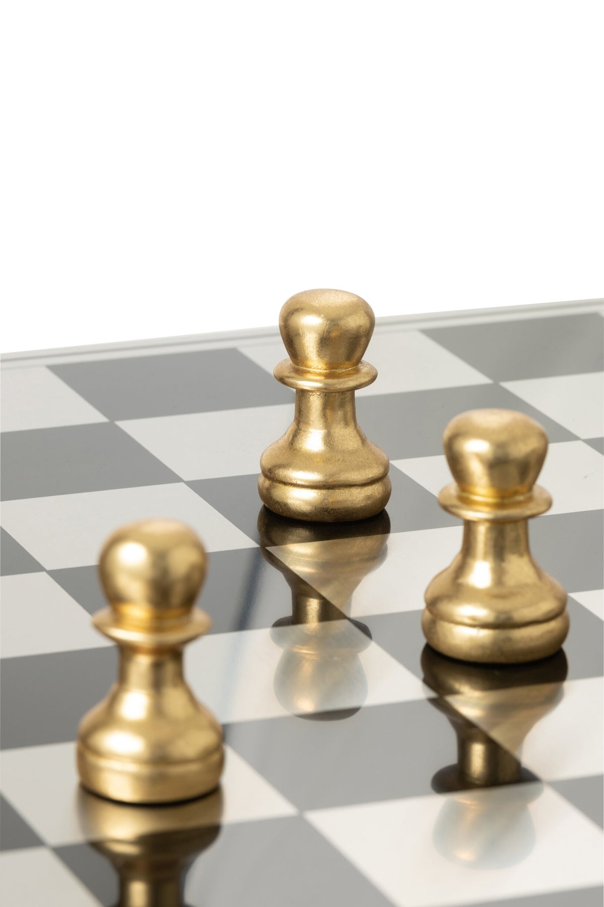 Chess Set Board Polyresin Gold Colored/Black