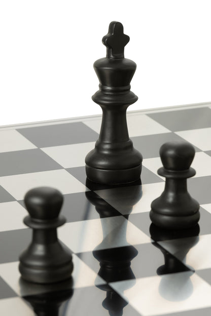 Chess Set Board Polyresin Gold Colored/Black