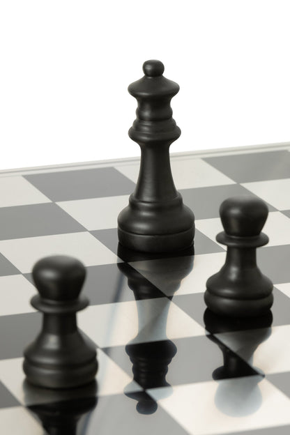 Chess Set Board Polyresin Gold Colored/Black