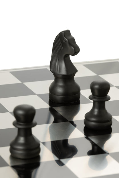 Chess Set Board Polyresin Gold Colored/Black
