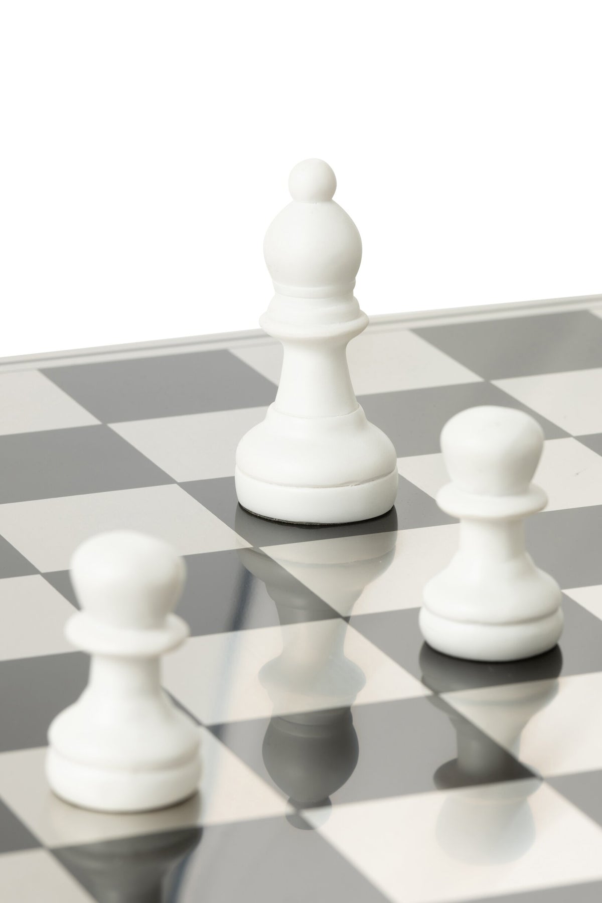 Chess Set Board Polyresin Gold Colored/White