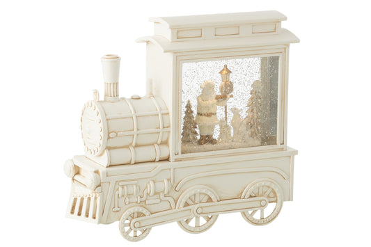 Water Globe Locomotive Plastic White