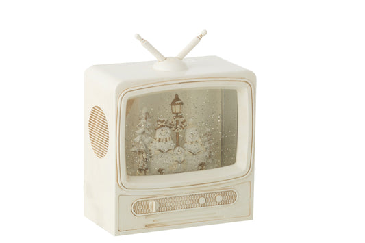 Water Globe Television Plastic White