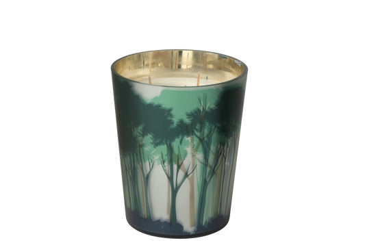Geurkaars Noa Bos Soja Groen/Goudkleurig Medium-68u