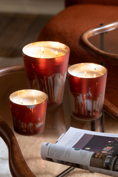 Geurkaars Noa Bos Soja Rood/Goudkleurig Small-50u